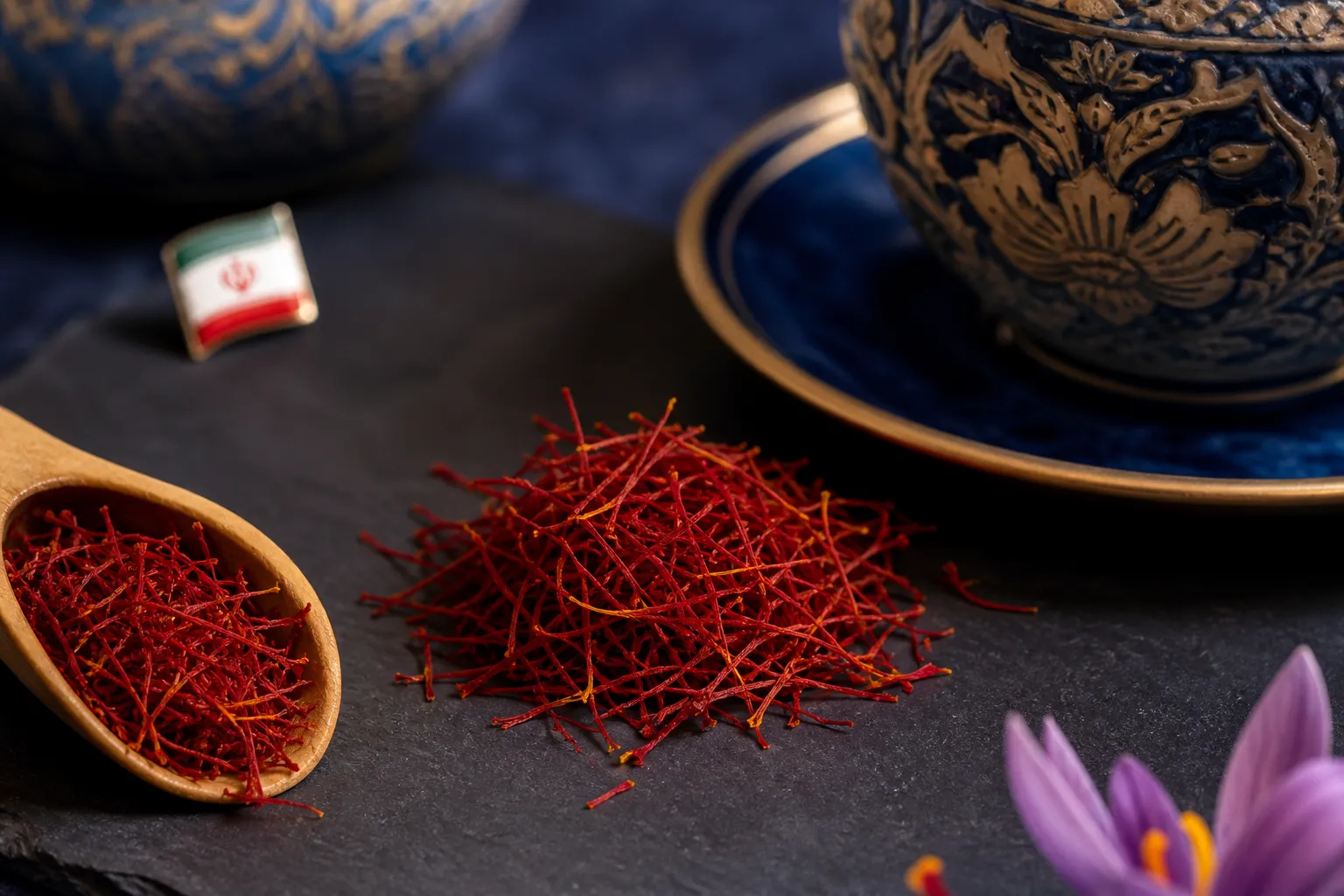 Premium Iranian saffron prepared for export