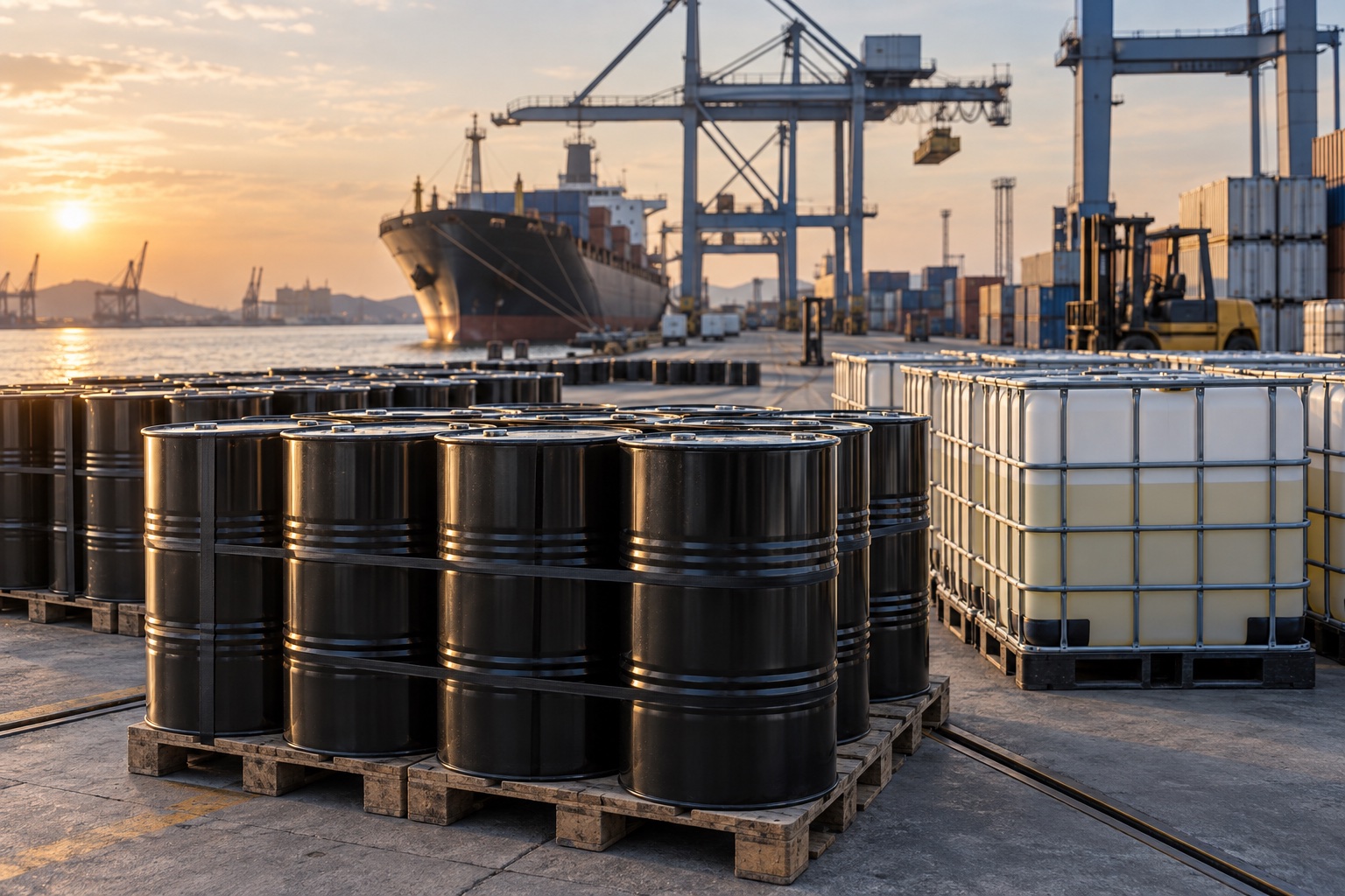 Sealed energy products at a port terminal